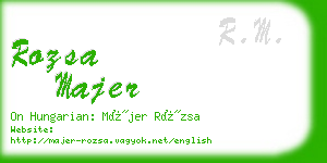 rozsa majer business card